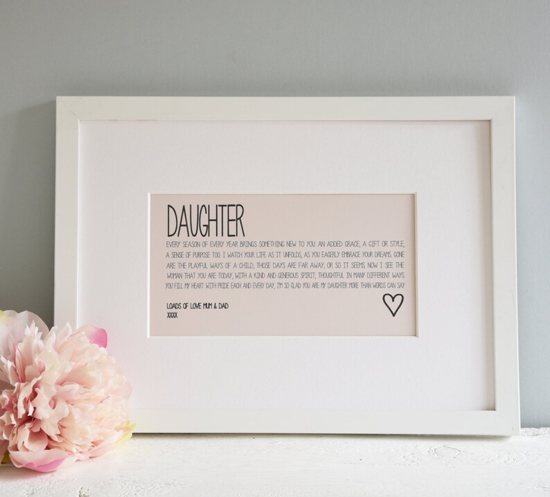 Daughter Print Daughter Gift Wall Art Daughter Art Etsy