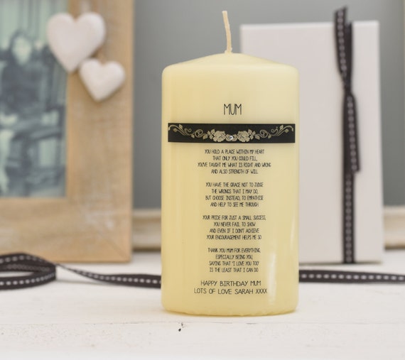 personalised mum candle