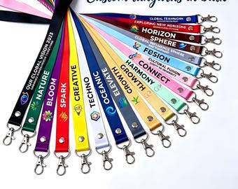 Cordones personalizados al por mayor / Cordones personalizados con logotipo / Cordones personalizados para el trabajo, profesores, cruceros / Cordones para credenciales de empleados al por mayor