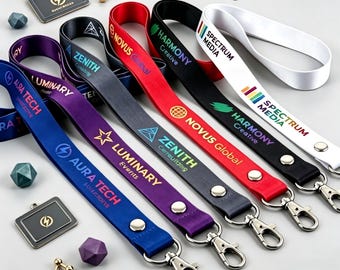 Cordones personalizados al por mayor con logotipo, cordones personalizados con cierre desprendible para credenciales de identificación, campamento de verano, reunión familiar, crucero para personas mayores, regalos personalizados