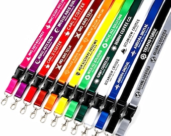 Cordones personalizados de colores para festivales de música, correas para el cuello personalizadas para eventos escolares, recuerdos de fiesta y actividades infantiles.