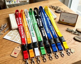 Custom Lanyard Personalized | Custom Text Lanyards for ID Badge Holder | Teacher Lanyard | Bulk Lanyards for Business, Men, Women | Gift