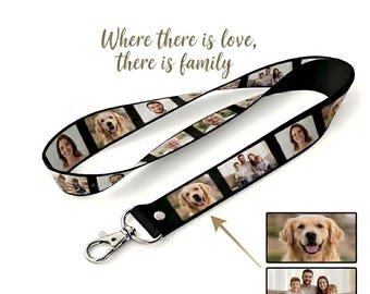 Cordón personalizado con foto, cordón personalizado con foto para reunión familiar, cordones personalizados para cruceros, regalos al por mayor de cordones personalizados