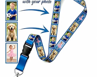 Cordón personalizado con foto, cordón personalizado con imagen, cordón personalizado para el cuello al por mayor para negocios, regalo de recuerdo con foto recortada