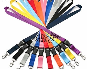 Cordón personalizado con nombre y texto, cordones personalizados al por mayor para llaves e identificaciones, cordón para enfermera, llavero con nombre largo para mujeres y hombres.