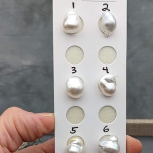 Large Loose Pearls- South Sea Loose Cultured Saltwater Baroque Pearls  - Funky Undrilled Pearls  Undrilled
