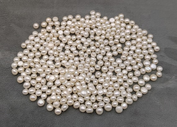 Pearl Buttons with stone - 21 mm - 4 pcs from Go Handmade