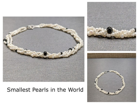 Arzonai Full diamond size pearl open collar female Japanese and Korean net  red short necklace bracelet