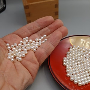 Loose Freshwater Pearls 5-6 mm in Size - High Luster Off Round Undrilled High-Quality Lot of 10 Pearls Very Few Blemishes AAA - Loose Pearls