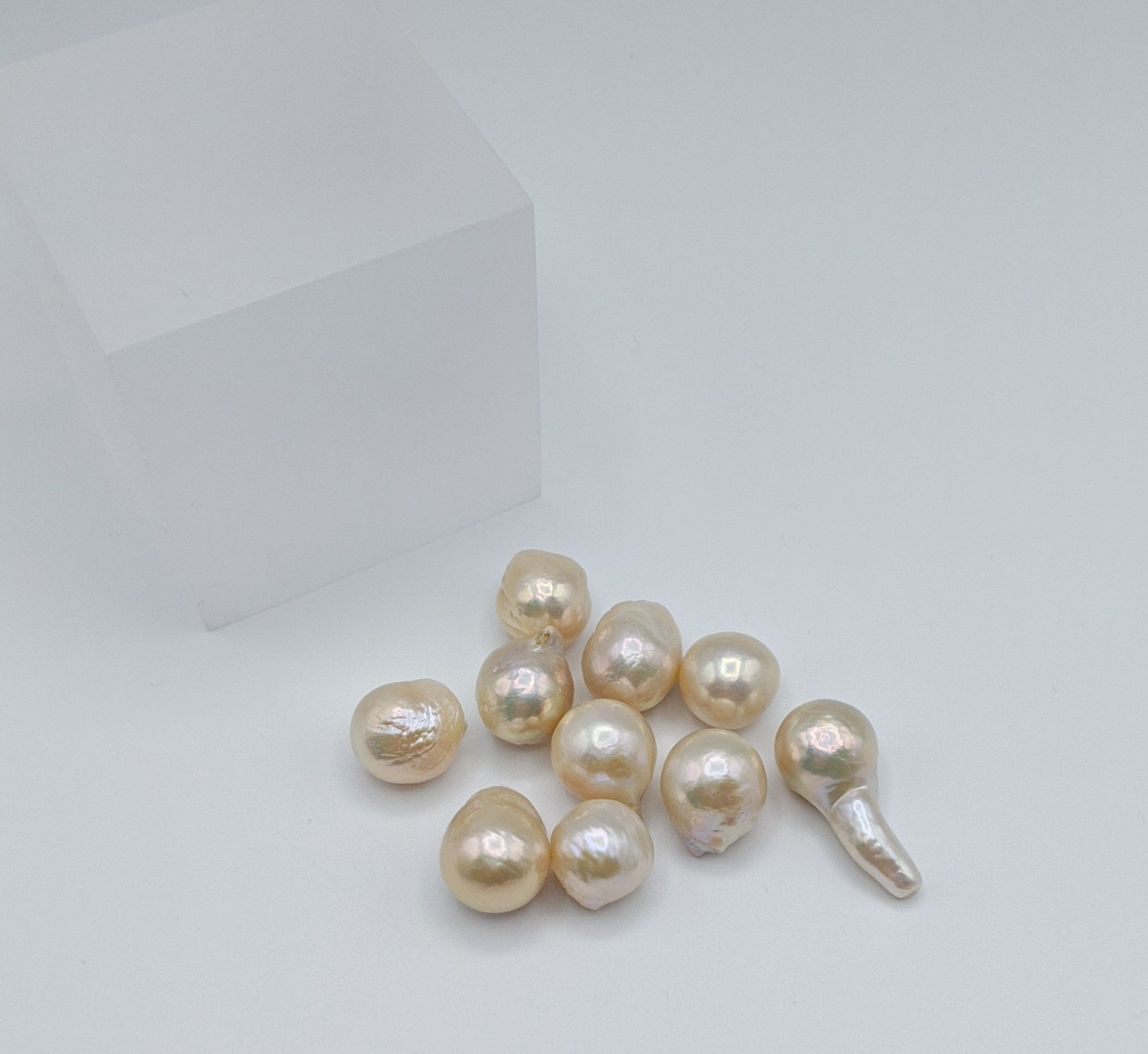 Large Freshwater Loose Pearl 14 mm x 13 mm High Luster Baroque Pearl Undrilled