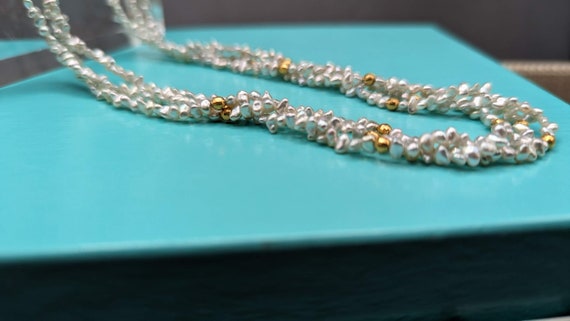 Keshi Necklace Handmade - Lustrous Baroque Saltwa… - image 6