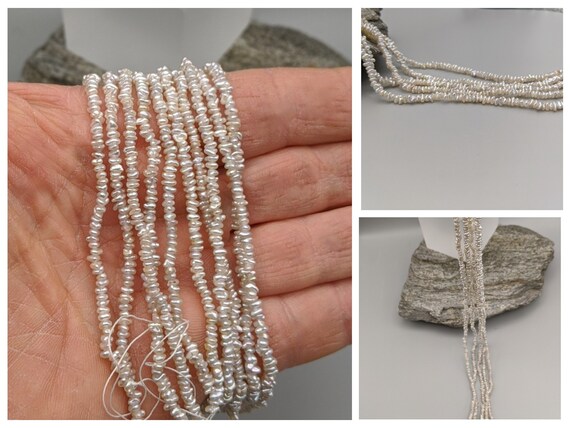 Japanese Keshi Pearls Akoya Saltwater Flattish Shaped Keshi Pearls