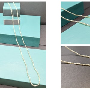 Japanese Vintage Handmade Keshi Necklace 925 Silver Adjustable Clasp 1 Strand AAA Light Golden Keshi Pearl Necklace Adjustable 24-26 Inches