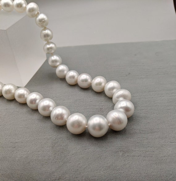 Large Vintage Baroque South Sea Cultured Pearl Necklace - Etsy
