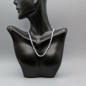 Keshi Pearls Japanese Akoya Side Drilled Natural Color Saltwater Pearls Off White Silver Color 15.5&quot; Strand Length of Each Pearl 4-4.5 mm