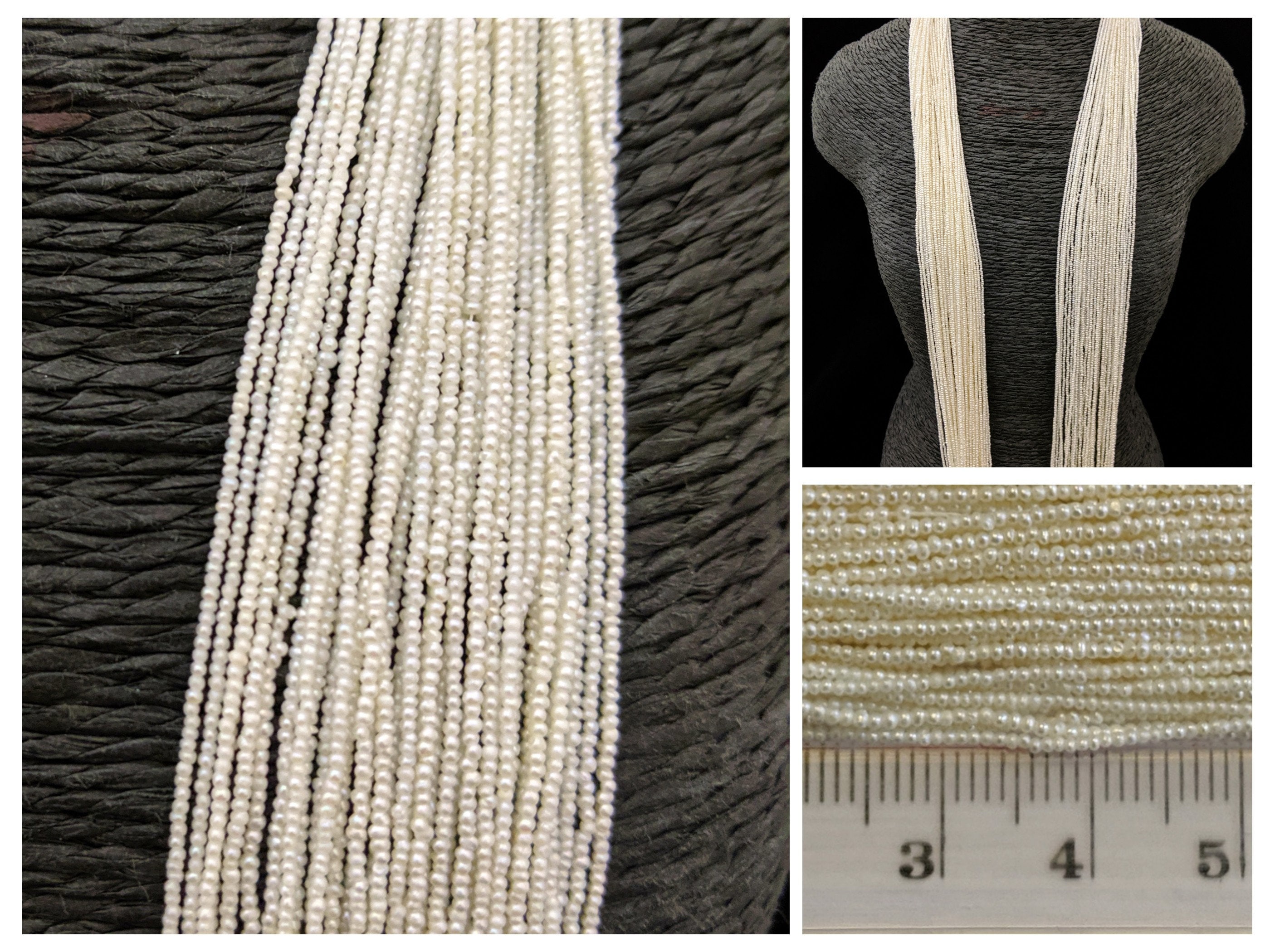 世界最小の真珠 - ケシ真珠 - 日本のアコヤ海水真珠 1 mm～1.4 mm