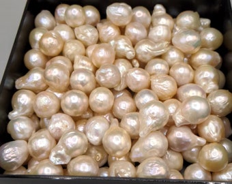 Lot De 5 Perles De Culture Baroques Eau Douce - Très Grandes - Occasion - N-06