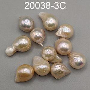 Large Loose Freshwater Pearls - Lot of 11 PCS - At Least 13mm in Diameter - High Luster Baroque Pearls Undrilled Loose Pearls Free Shipping