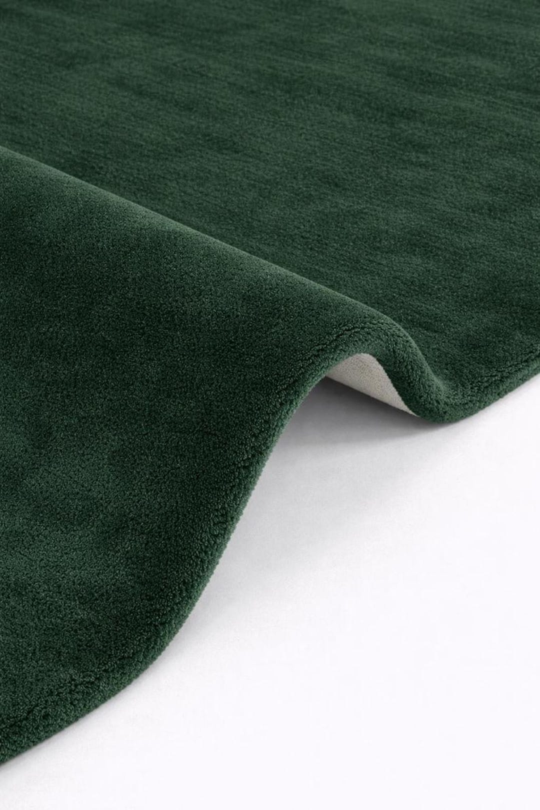 Deep Green Rug Pattern Solid Deep Green Area Rug: Minimalist Modern Carpet for Living Room ...
