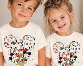 Custom Disney Christmas Shirt, Personalized 2026 Disney Christmas Shirt, Matching Family Disney Christmas Shirt, Disney Trip 2026 Christmas