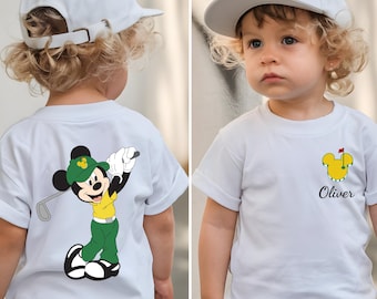 Personalize Name Mickey Kids Golf T-Shirt, Toddler Golf Party Outfit, Mickey Mouse Golf Tournament Party Tee, Disney Golf Youth Sweatshirt