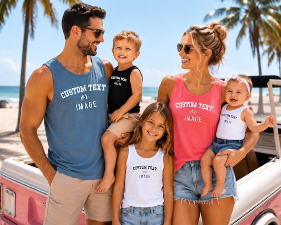 Custom Logo Tank Top, Personalized Tank Top, Comfort Colors Tank Top, Family Matching Tank, Custom Group Shirt, Bulk Order Apparel