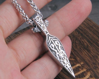Viking Sword Pendant, Norse Necklace, Stainless Steel, Necklace For Men