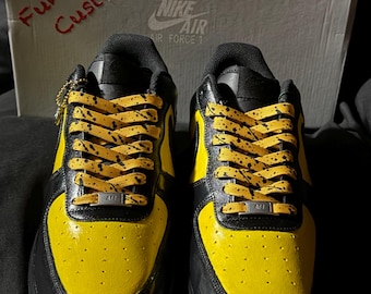 Custom Hand-Painted Team Sports Street wear Pitssburg Steelers AF1’s (Free crease Guard Included).