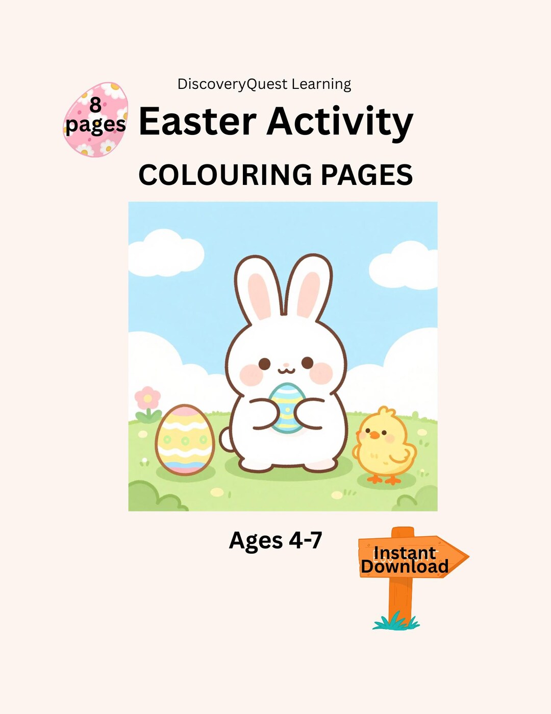 Easter Colouring Pages for Kids | Printable Easter Activity | Instant ...