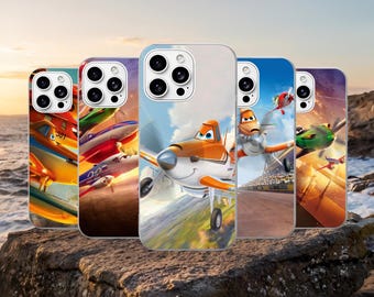 Disney Planes Telefonskal Aviation Fodral för iPhone 17Pro, 16, 15, 14, 13, 12, Samsung S26, S25, S24, S23Fe, A16, A56, Pixel 10, 9Pro