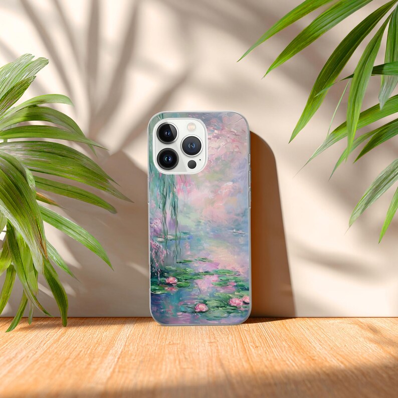 Monet Impressionism Painting Phone Case, TPU Gel Cover For iPhone, Samsung, Pixel image 8