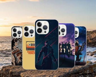 Guardians of Galaxy Marvel Telefonskal, TPU Gelskydd För iPhone, Samsung, Pixel
