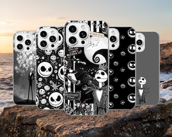Jack Skellington Nightmare mobilskal, TPU-gelfodral för iPhone, Samsung, Pixel