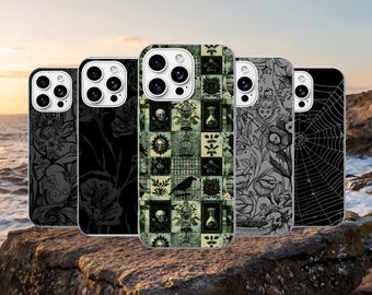 Goth Grunge Phone Case, TPU Gel Cover For iPhone, Samsung, Pixel