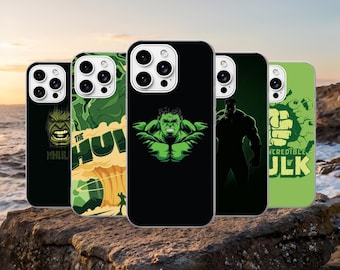 Hulk Mobilskal Marvel Fodral för iPhone 17Pro, 16, 15, 14, 13, 12, Samsung S26, S25, S24, S23Fe, A16, A56, Pixel 10, 9Pro