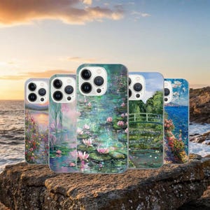 Monet Impressionism Painting Phone Case, TPU Gel Cover For iPhone, Samsung, Pixel