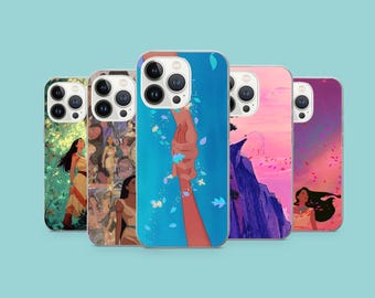 Pocahontas Vintage Disney Mobilskal, TPU Gelskydd För iPhone, Samsung, Pixel