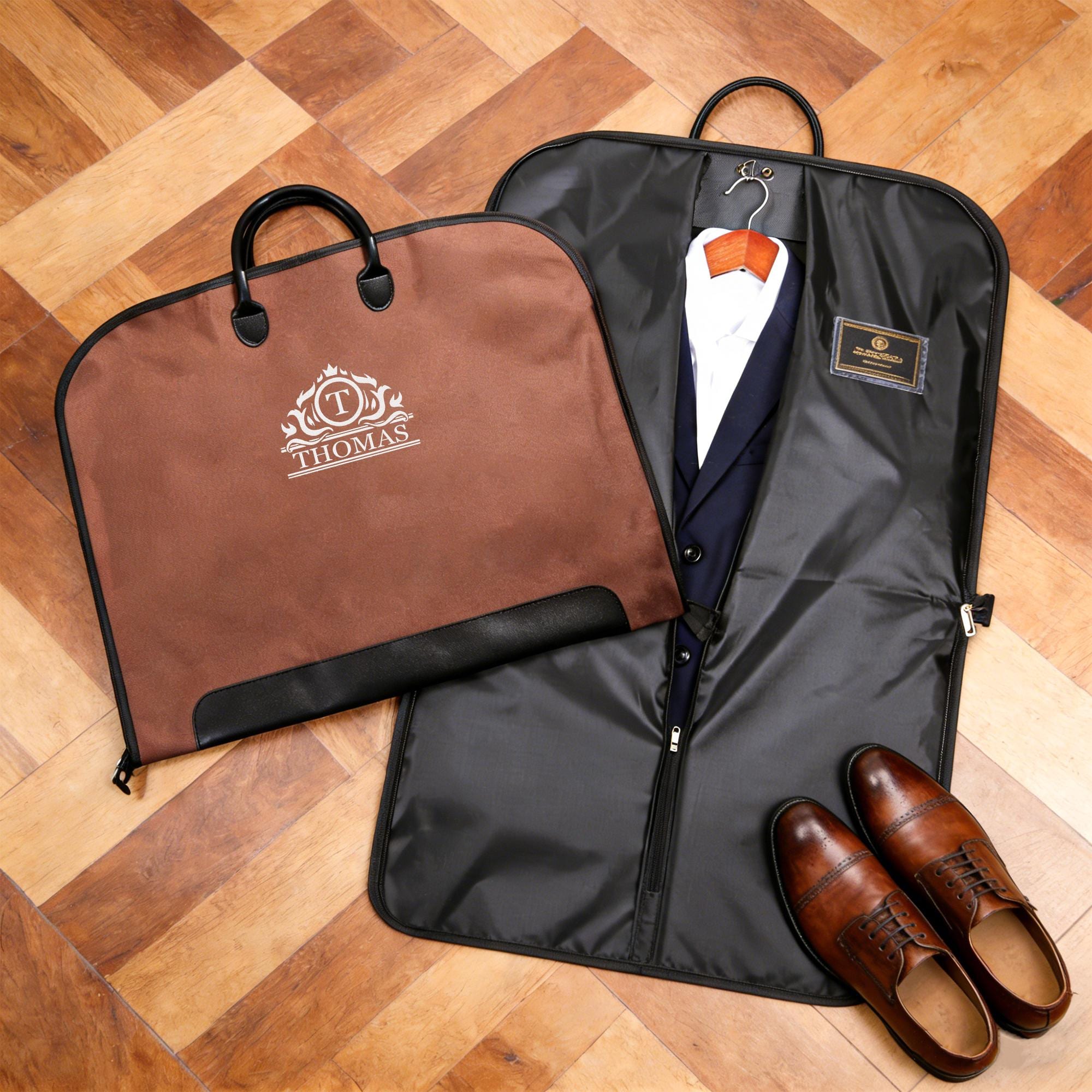 white christmas dresses Lightweight Dress Uniform Garment Bag (Black With Blue Zip) main image 0