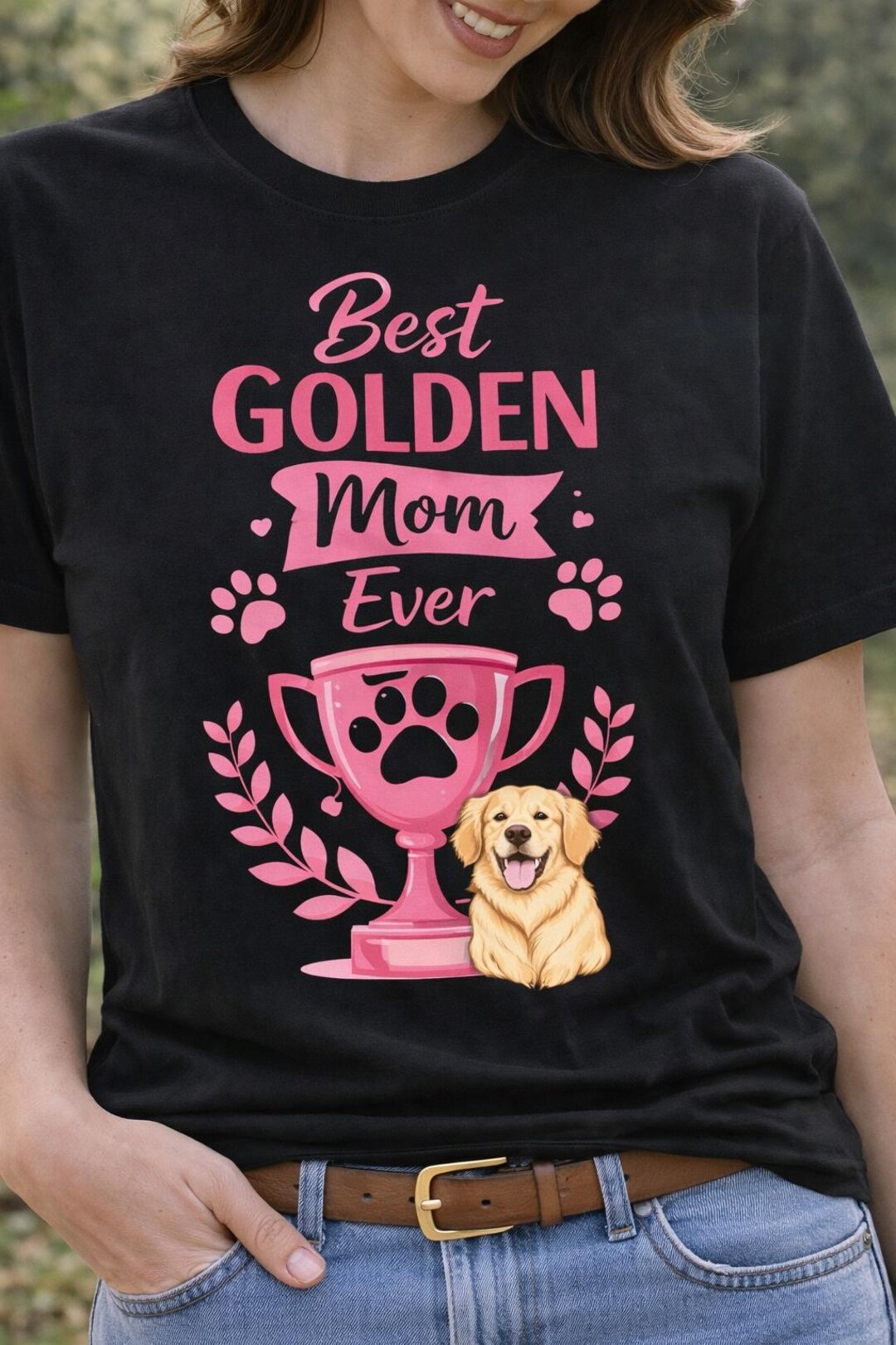Golden Retriever Mom Trophy Shirt – Dog Lover Gift for Women - Etsy