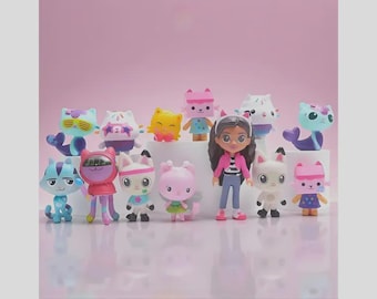 Gabby's Dollhouse Figure & Set – 13-Piece Collectible Cartoon Toys