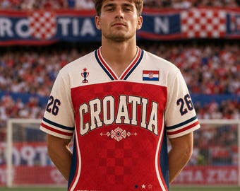 Camiseta de fútbol de Croacia, partido 26 del Adriático, camiseta de fútbol con nombre personalizado