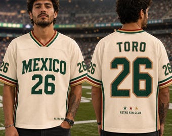 Retro 90s Mexico Toro Soccer Jersey, Personalized Fan Club Shirt
