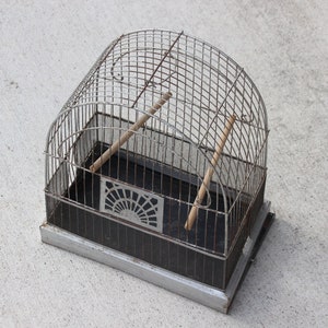 Vintage Wire Bird Cage, Wedding Decor, Event Decor, Silver Bird Cage, Art Deco Home Decor, 1920s, Party, Summer