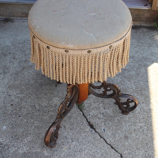 Antique Piano Stool - Etsy