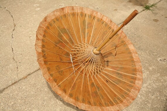 Vintage, Oriental, Beautiful Vintage Sun Parasol,… - image 9
