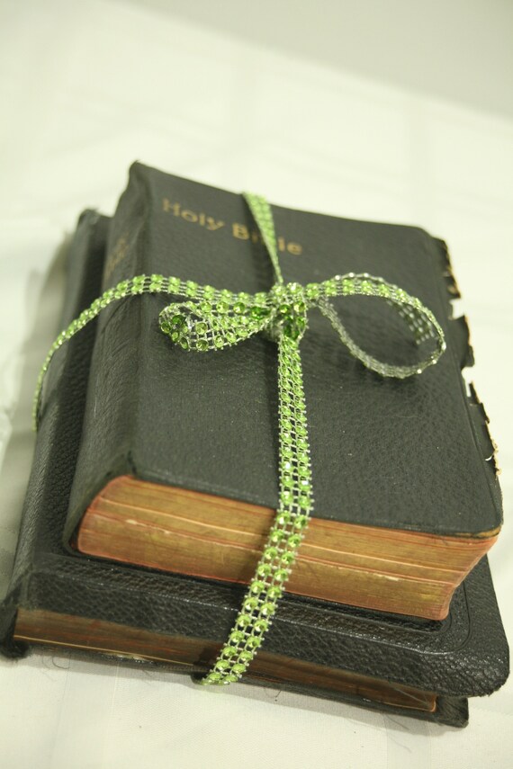 Set of 2 Vintage 1920s Bibles, Religious, Old Bible, Antique Bible