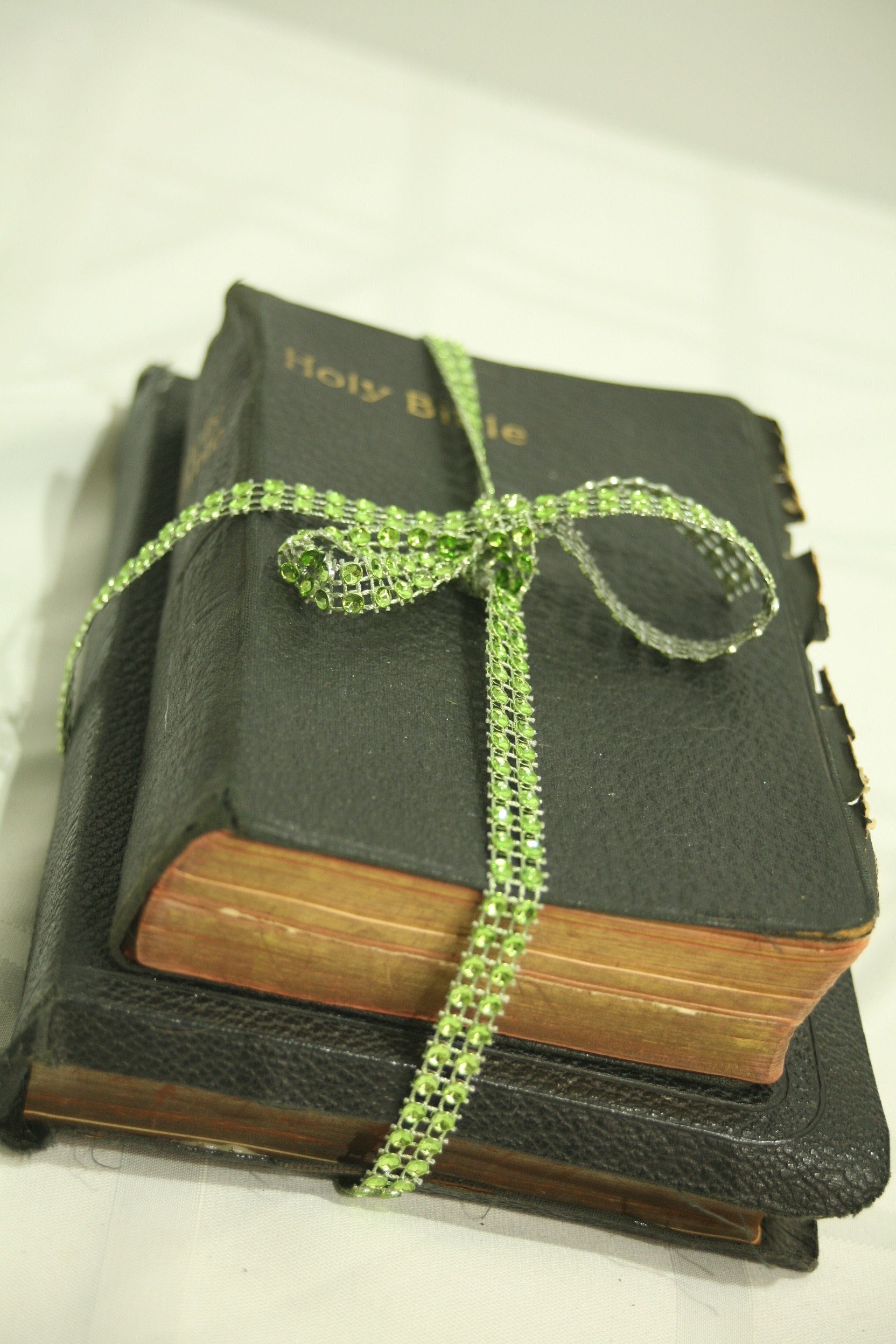 Set of 2 Vintage 1920s Bibles, Religious, Old Bible, Antique Bible