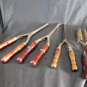 Set of 4, Vintage, Hair Curling Iron, Hair Crimper, Wave Hair, Barber Shop, Beautician Salon, Set Design, Bathroom Decor