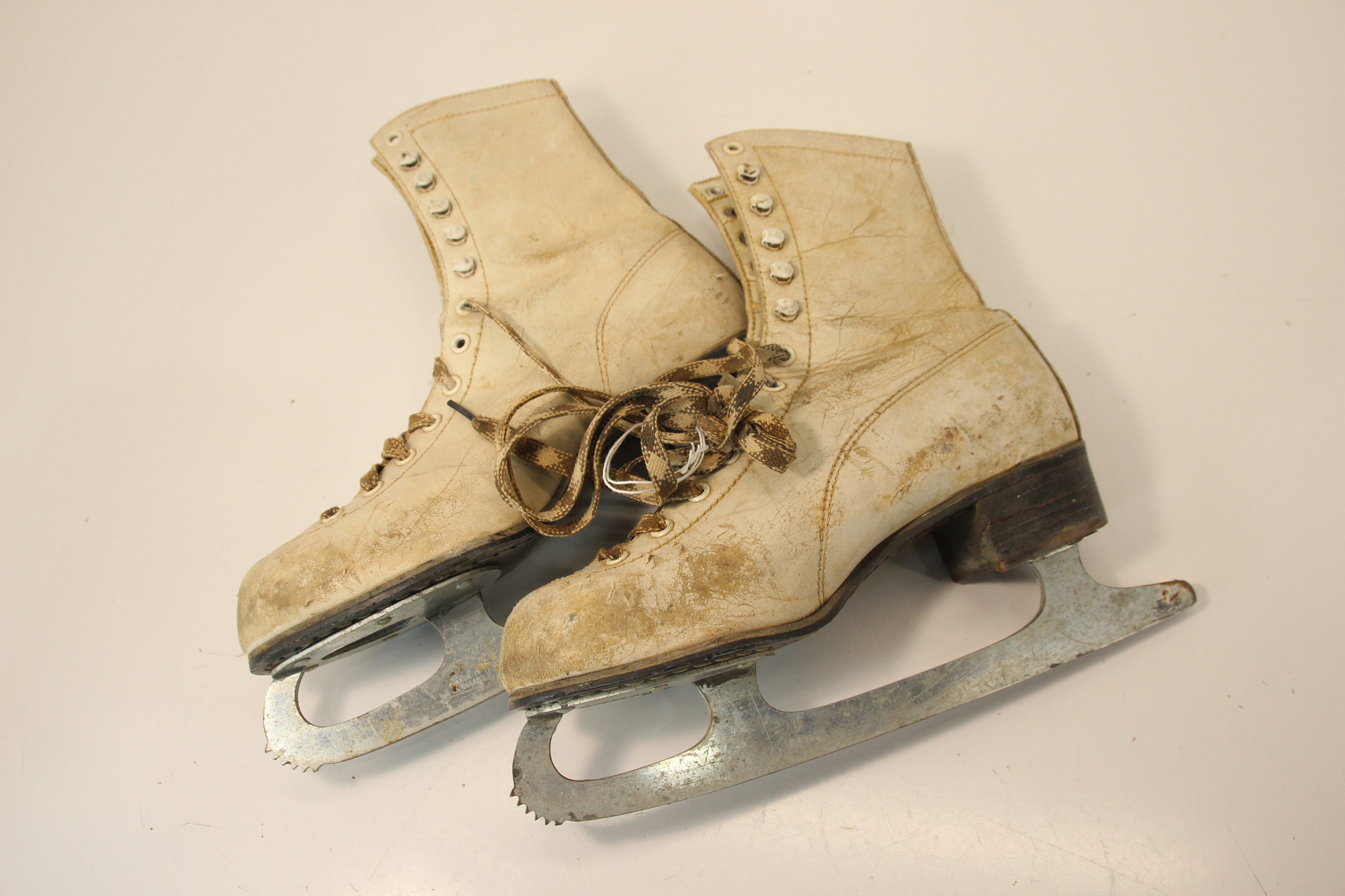 Vintage 1950's Kid's White Skates Vintage Ice Etsy