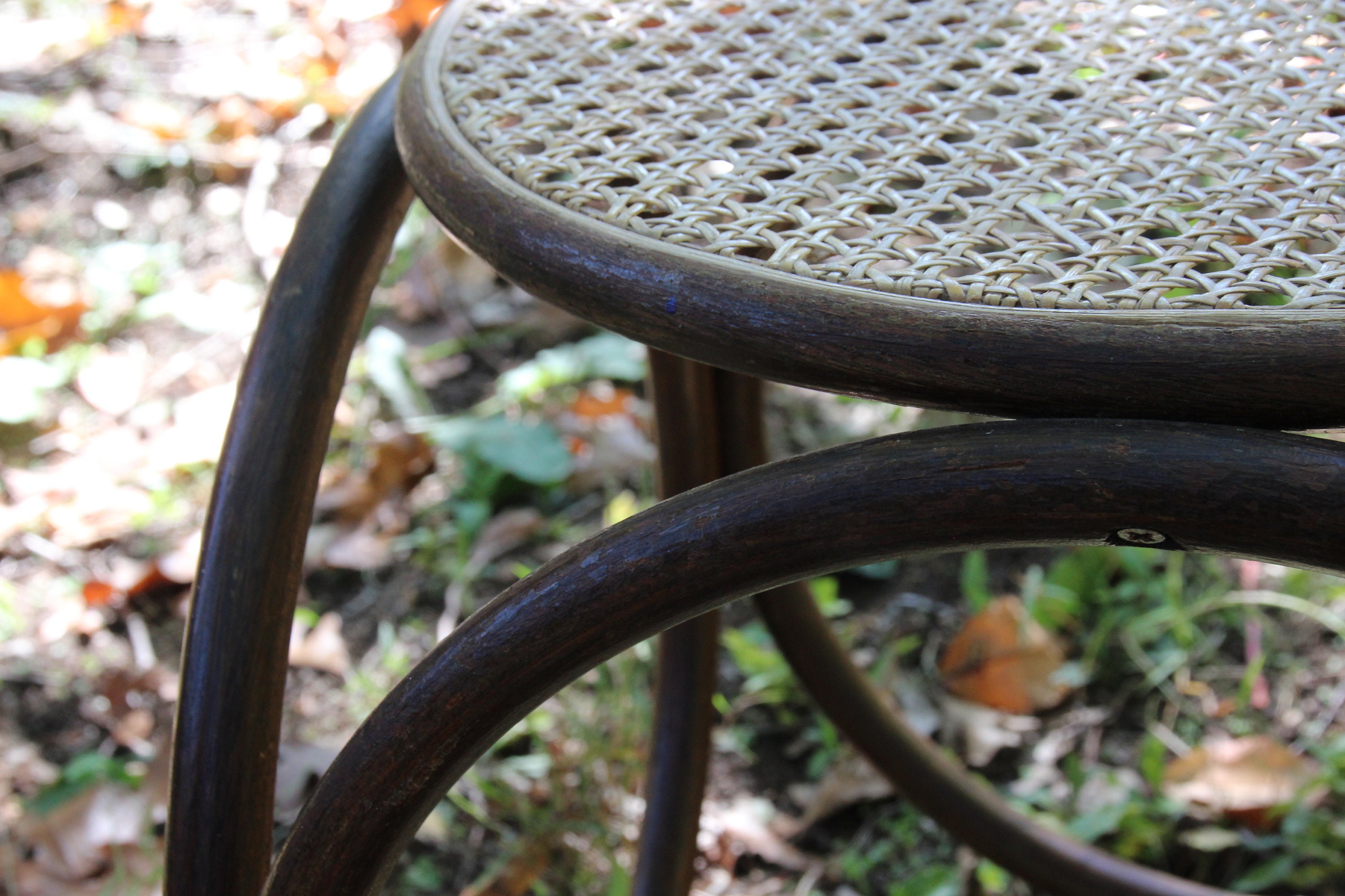 Vintage Cane Stool Footstool Old Cane Bamboo Furniture Etsy
